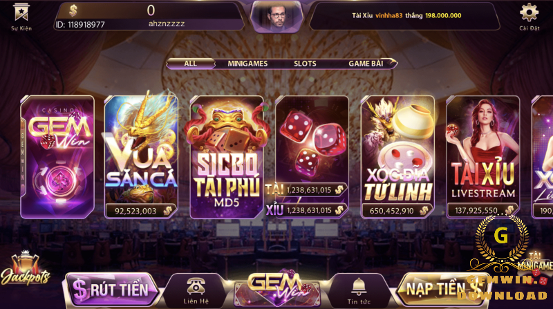 Link tai gem win hình ảnh đa dạng phong phú 